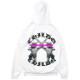 Angel pink line hoodie Black