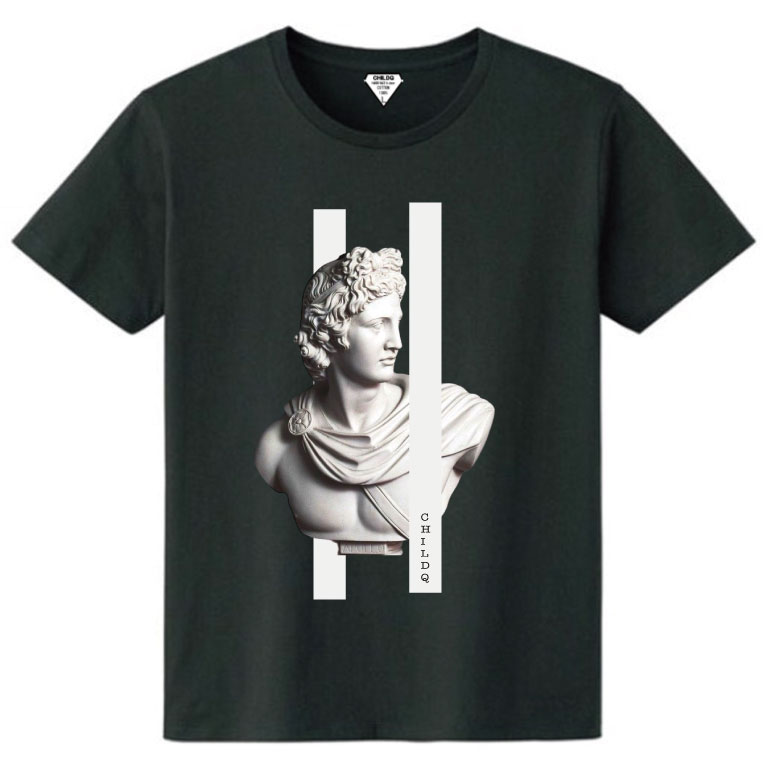 Rome Bronze White Line Tshirt Black
