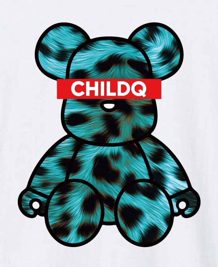 Bear Animal print Lime Green T-shirt White