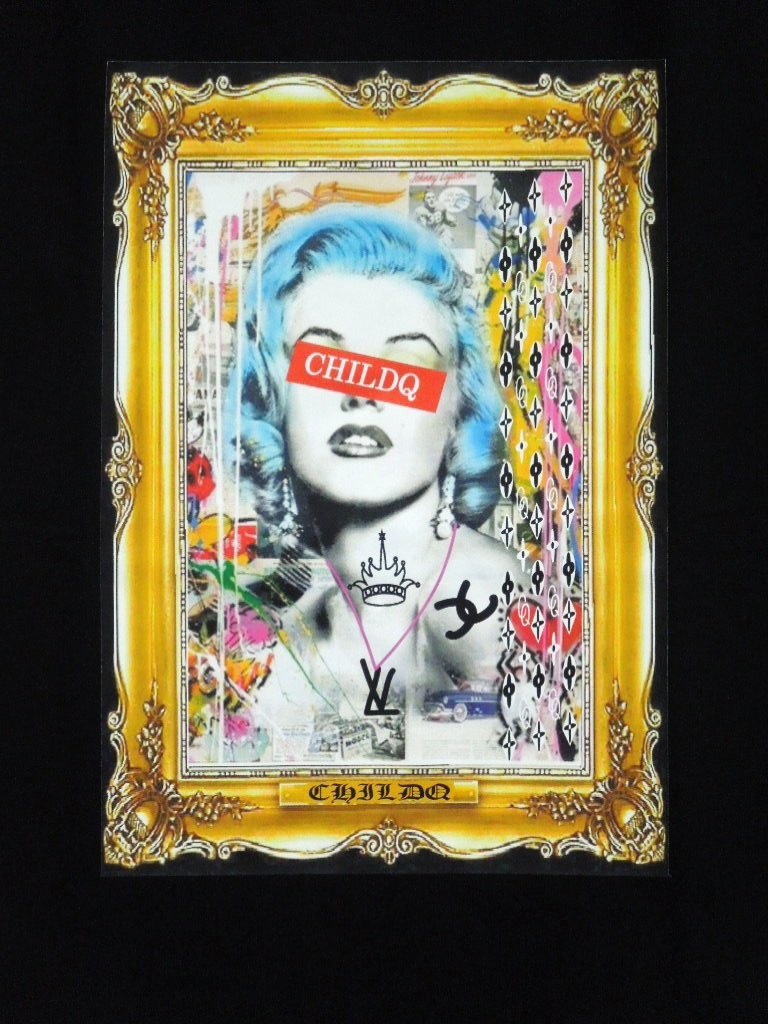 Art work Marilyn T-shirt Black