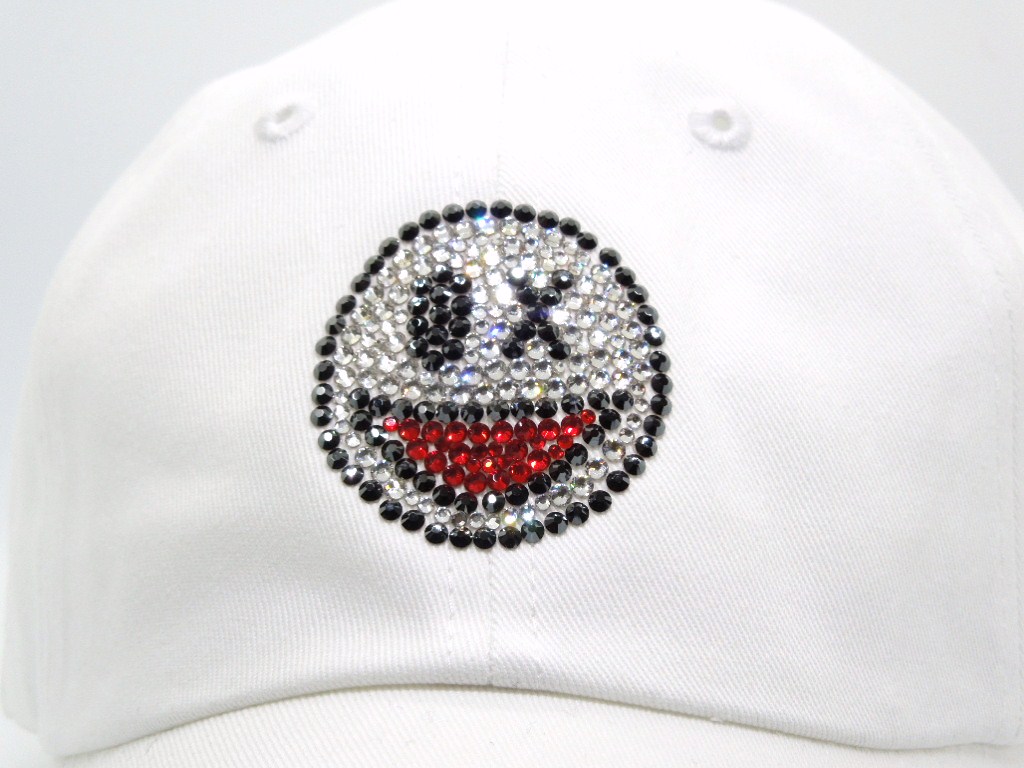 Smarry Swarovski Cotton Low Cap White