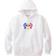 Triple cross swarovski Hoodie White