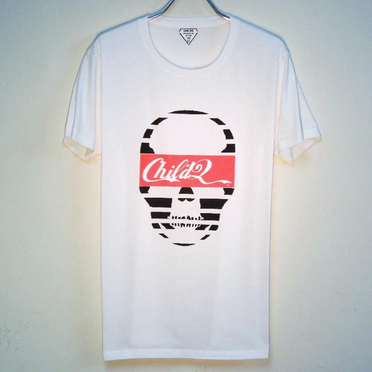 Skull font T-shirt white
