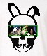 Skull Bunny Tattoo Girl NO.33 Long T-shirt White