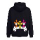 Triple cross swarovski Hoodie Black