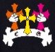 Triple cross swarovski Hoodie Black