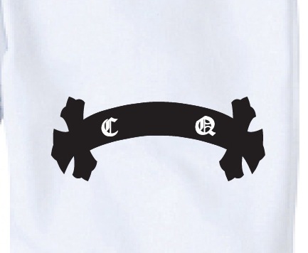 Triple cross swarovski pants White