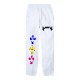 Triple cross swarovski pants White