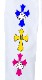 Triple cross swarovski pants White