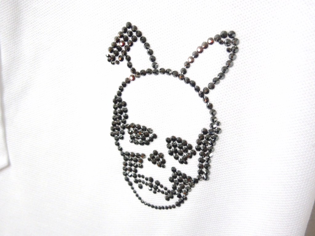 Skull Bunny Swarovski Polo shirt��white