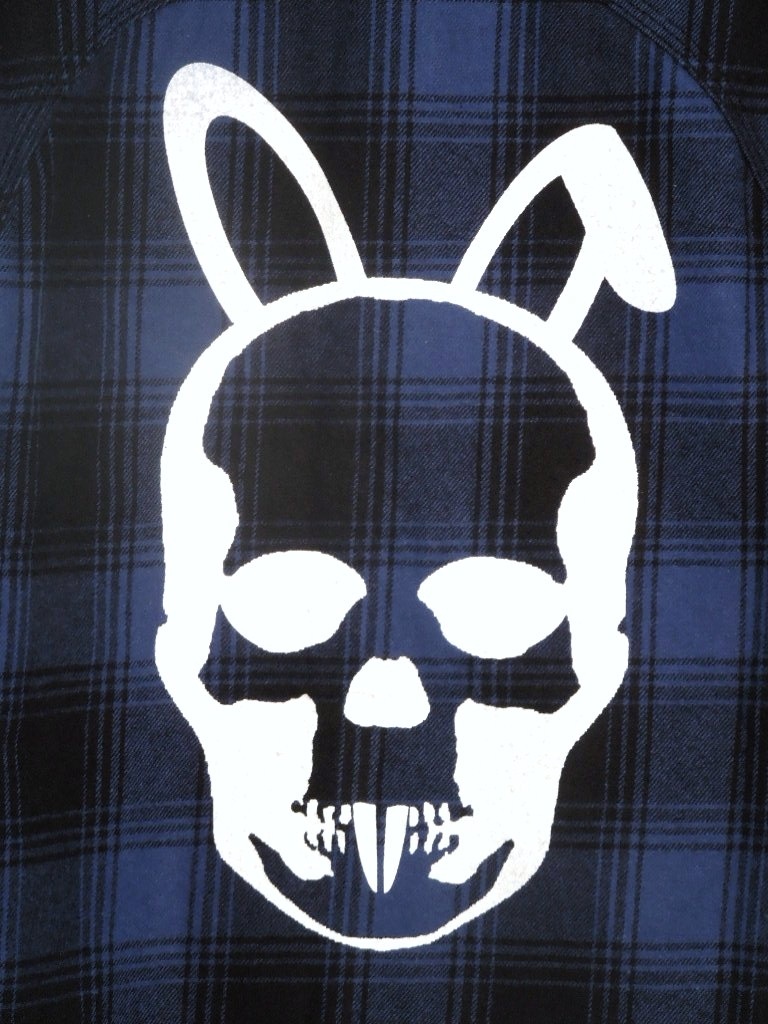 Skull Bunny flannel shirt Blue