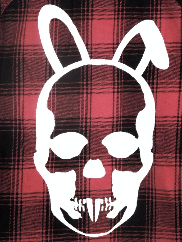 Skull Bunny flannel shirt Red