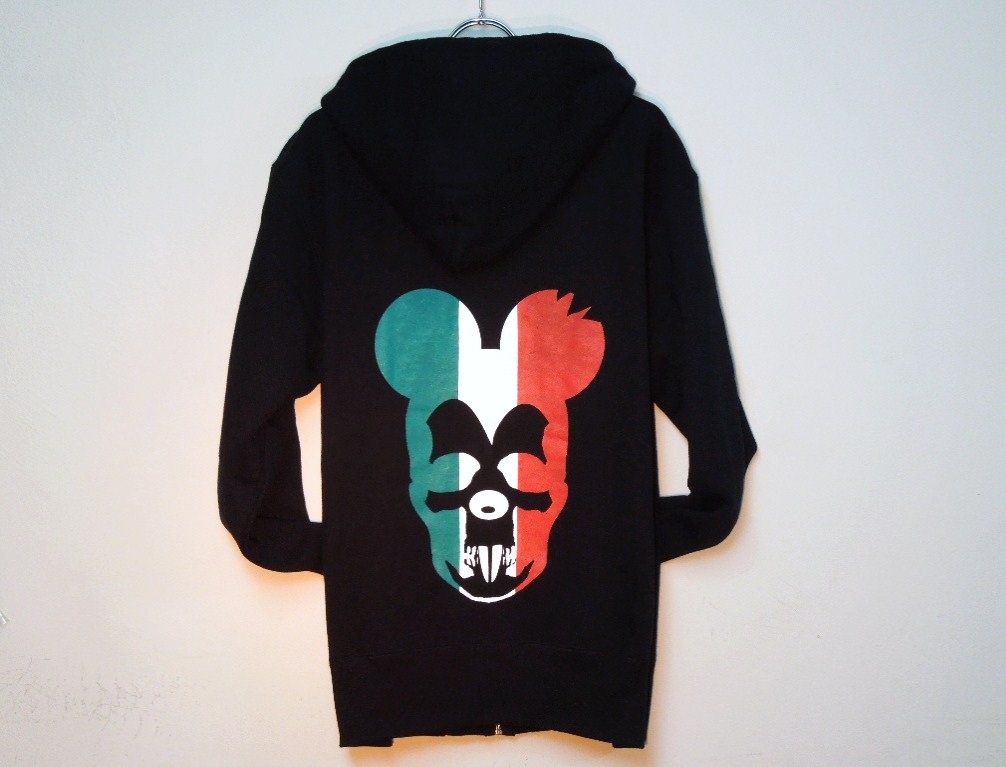 Skull Mouse Zip up Parker Italy Color Black