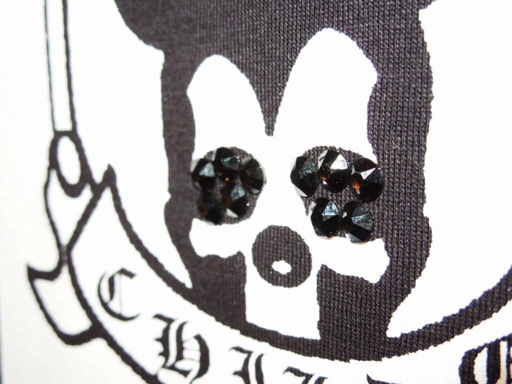 US Skull mouse Swarovski Long T-shirt black