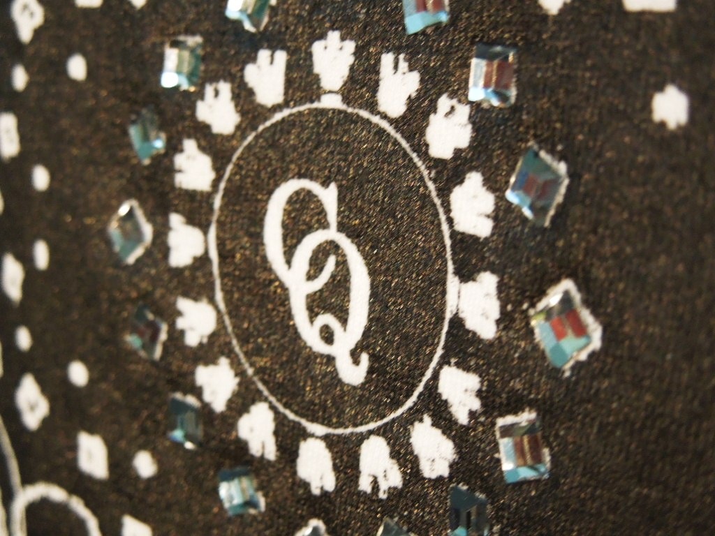 Paisley bandana Swarovski White��Black