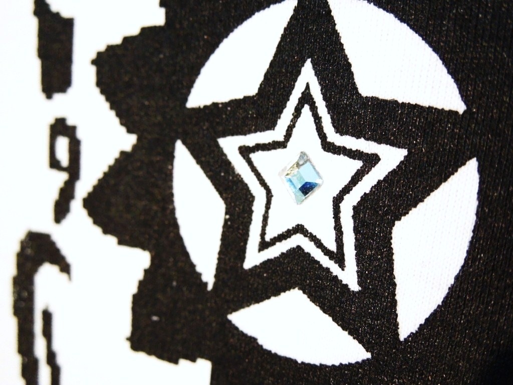 Seven Star Swarovski Long T Shirt White