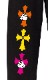 Triple cross swarovski pants Black