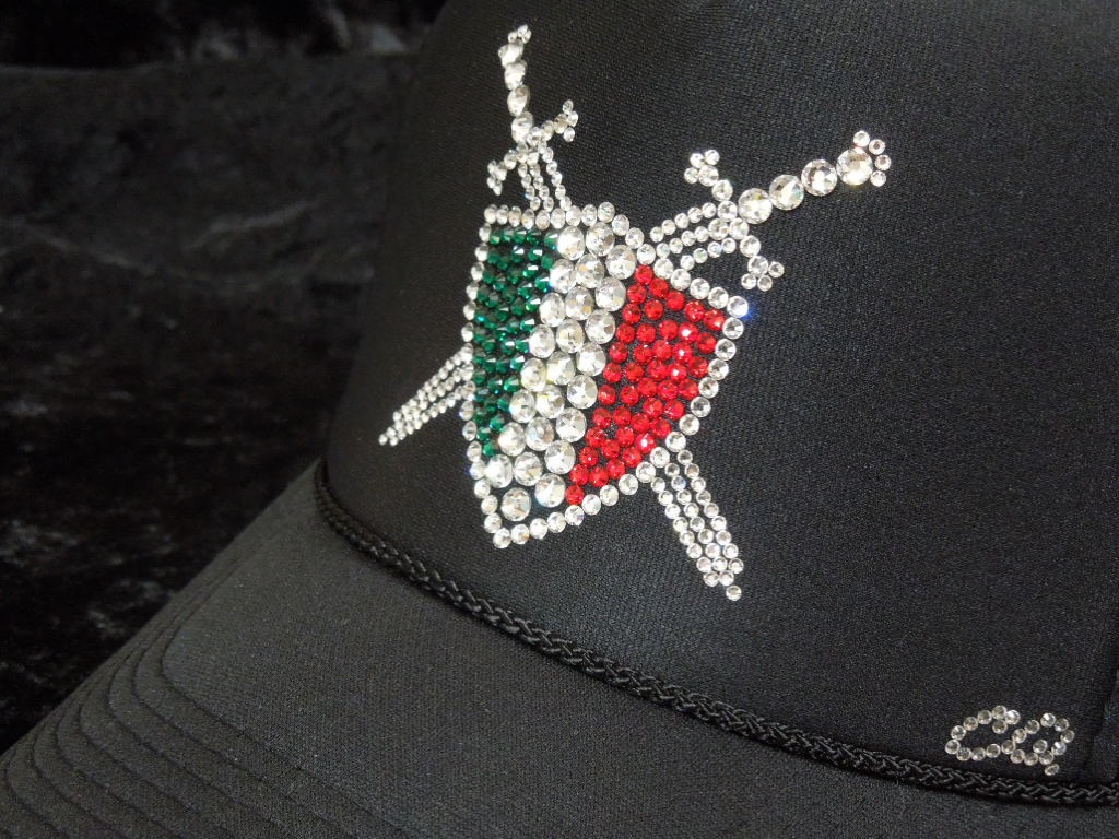 Sword shield emblem Swarovski cap Black & Italy color