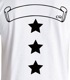 Three Star Black T-shirt White