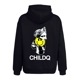 Roman Statue Smiley Hoodie Black
