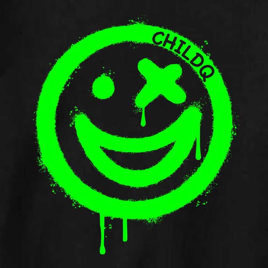 Spray art Smiley Lime Yellow Sweat Black