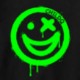 Spray art Smiley Lime Yellow Sweat Black