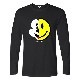 Half smiley long T-shirt ��lack
