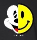 Half smiley long T-shirt ��lack