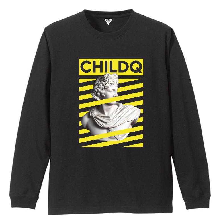 Rome Bronze Slide Pattern yellow T-shirt Black