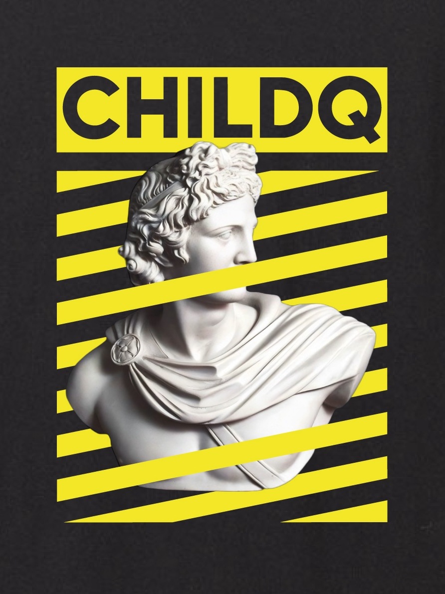 Rome Bronze Slide Pattern yellow T-shirt Black