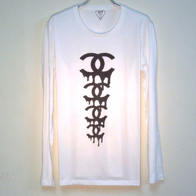 Parody Melt 4 Pattern Long T Shirt White