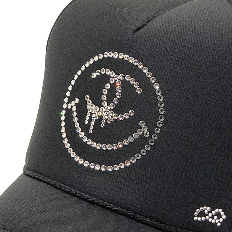 One Eye Smiley Swarovski CAP Black