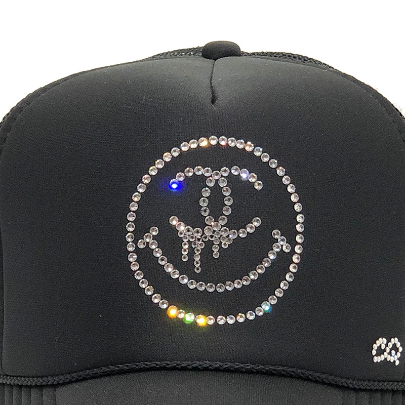 One Eye Smiley Swarovski CAP Black
