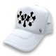 Three cross Swarovski cap white