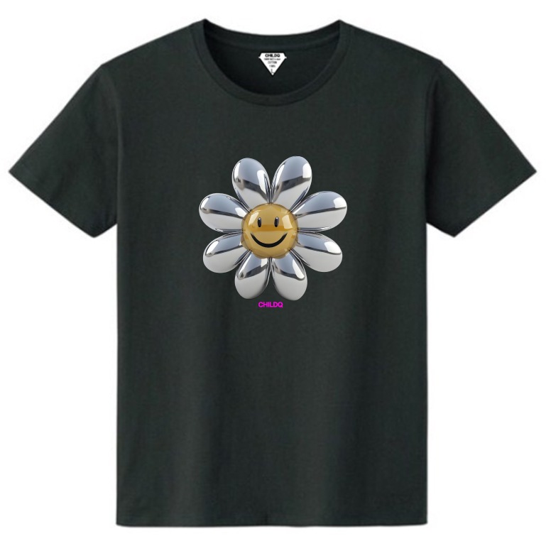 Flower Metal T-shirt Black