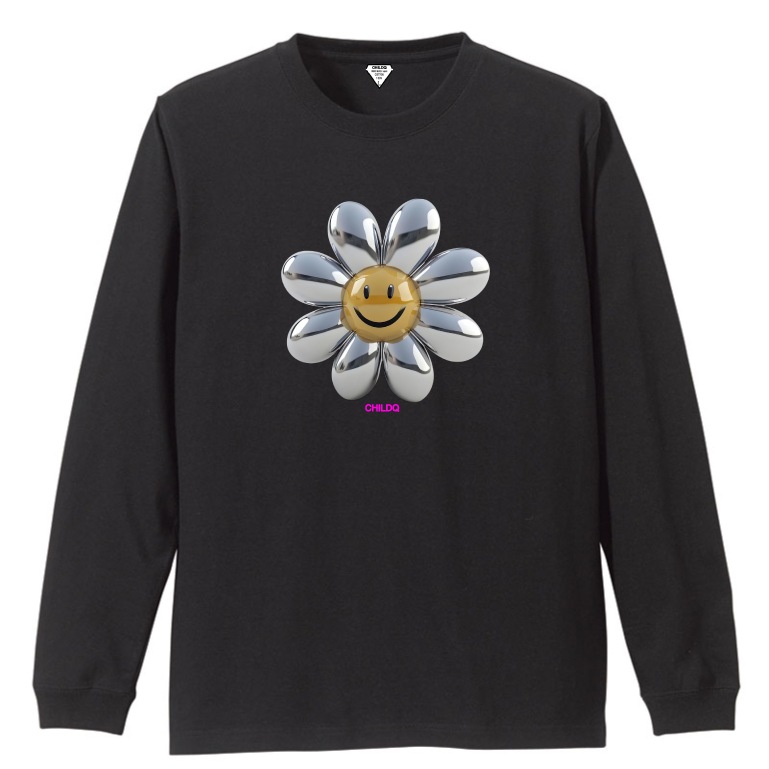 Flower Metal T-shirt Black