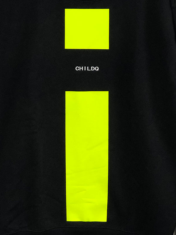 Lime Yellow Line Sweat Black
