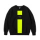 Lime Yellow Line Sweat Black