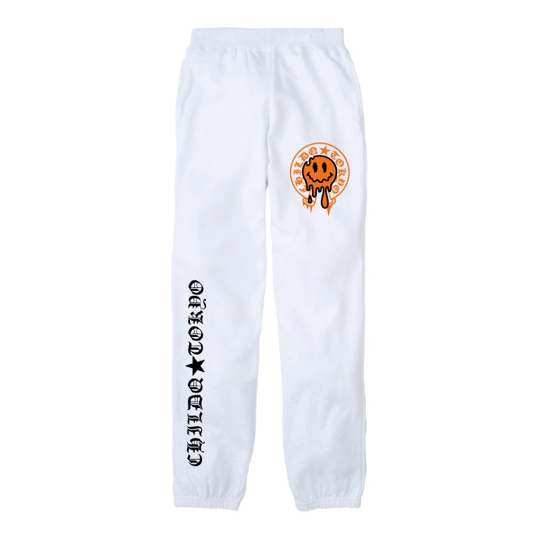 Smiley Old Font pants White