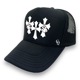 Three cross Swarovski cap Black
