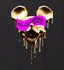 Mouse Gold Metal T-shirt Black