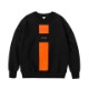 Vivid orange Line Sweat Black