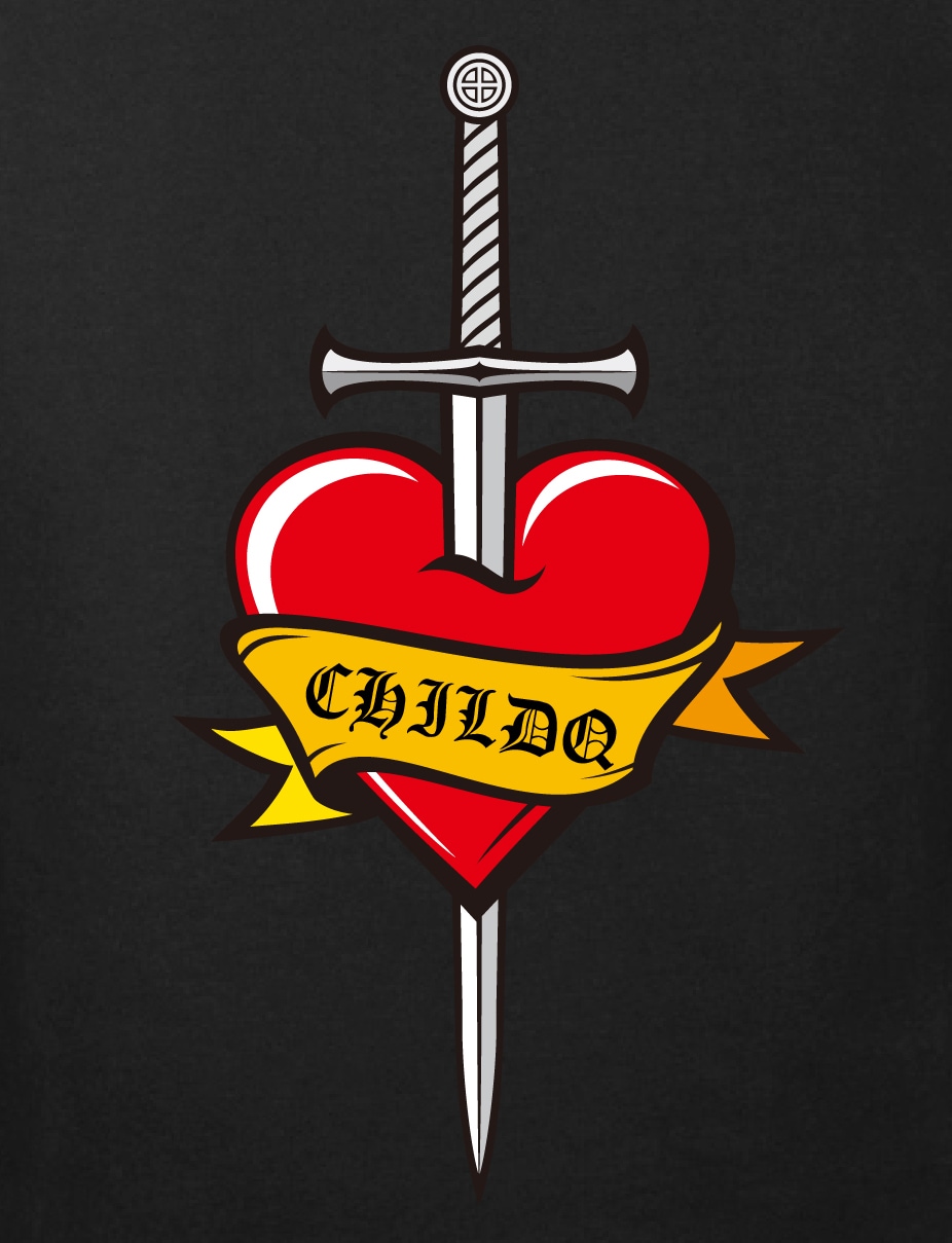 Old tattoo heart sword Hoodie Black