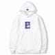Rome Bronze Slide Pattern Blue Hoodie White