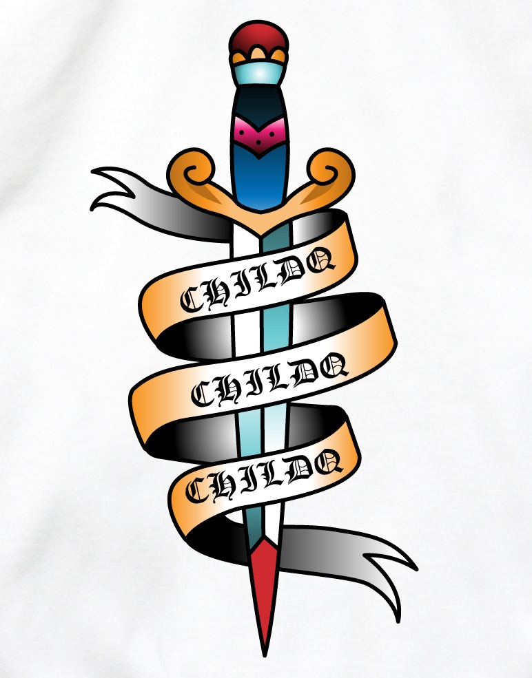 Old tattoo sword Hoodie White