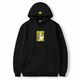 Rome Bronze Slide Pattern yellow Hoodie Black