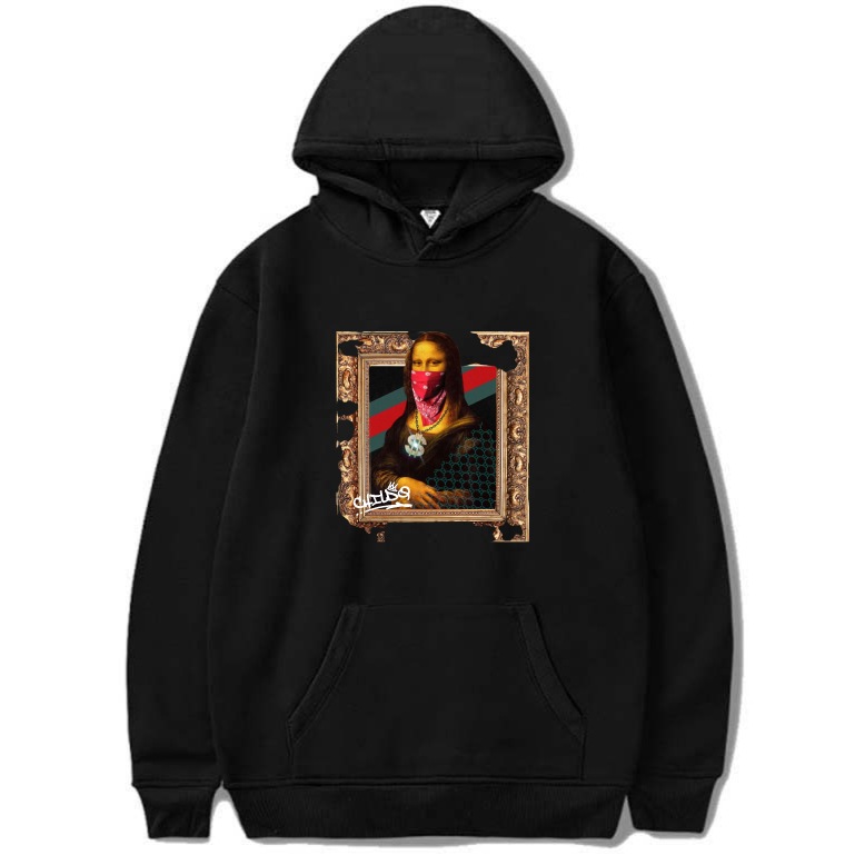 Gangster Mona Lisa Hoodie Black