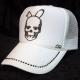 Skull Bunny Swarovski Full Custom Cap White