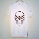 Skull Black & White Line T Shirt White