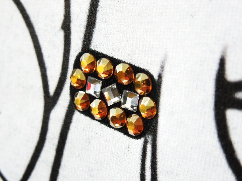 LA Hand Swarovski Long T-shirt ��lack
